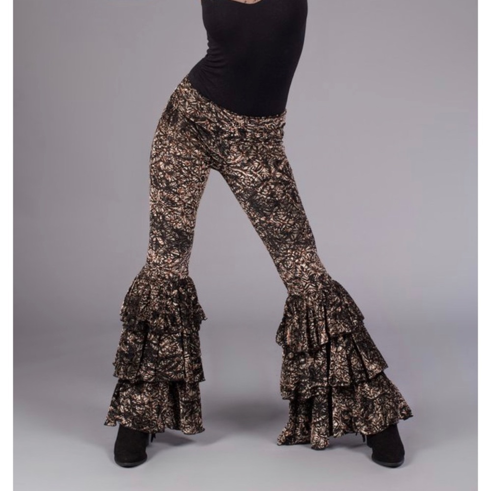 Warrior Within Metallic Lotus Velvet Pirate Pants